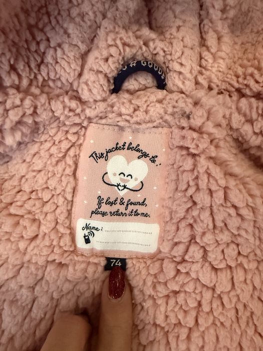 Бебешко зимно яке за момиче 74 см