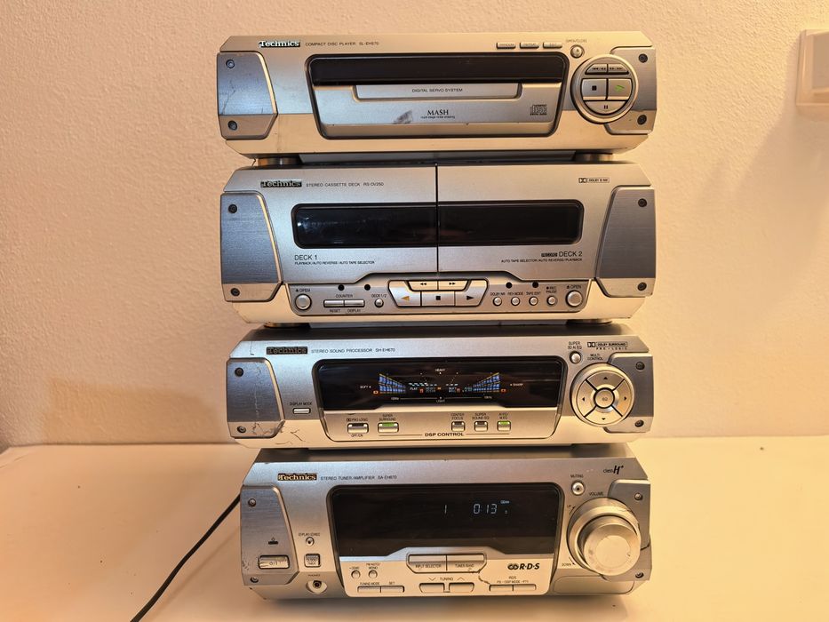 Amplificator Technics SA EH 670, procesoe sunet SH EH 670, CD SL EH 570 si deck  RS DV 250 staie