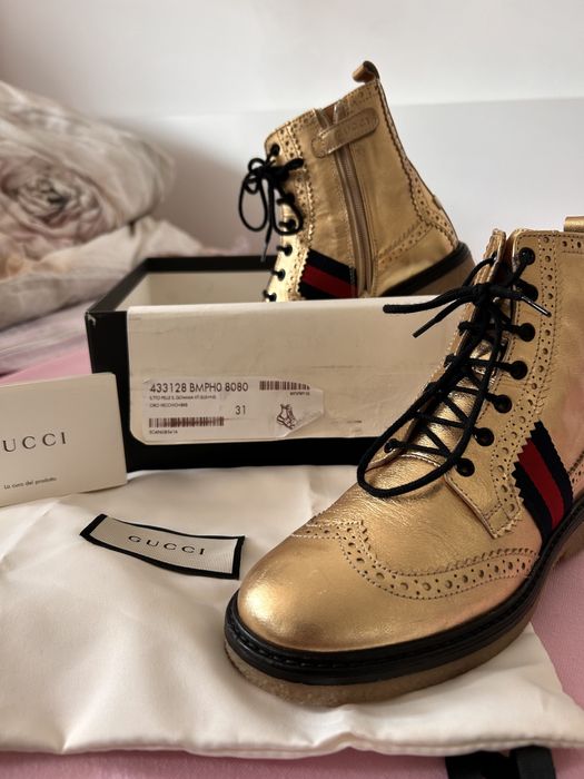 Ghete Gucci aurii - copii mărimea 31