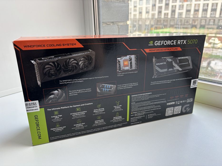GeForce RTX 5070 WINDFORCE OC SFF 12G Новая