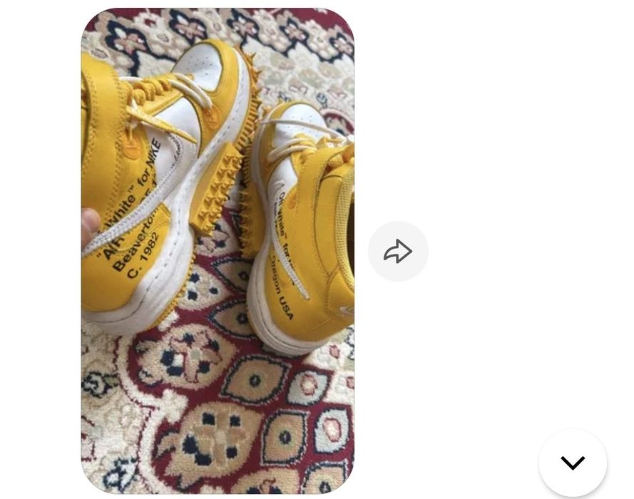 продам оригинальные nike off white air force mid1