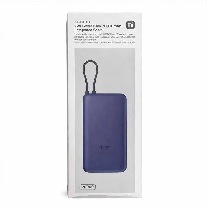 Mi Power Bank 33W 20000mAh Встроенный кабель. Есть доставка