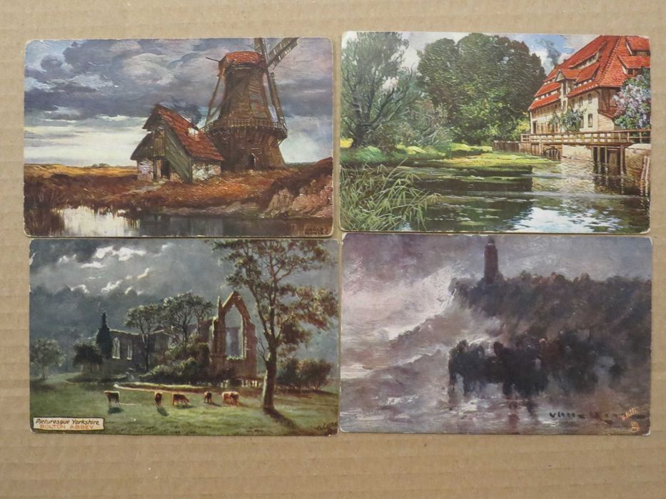 25 de carti postale ilustrate reproduceri picturi 1908-1929