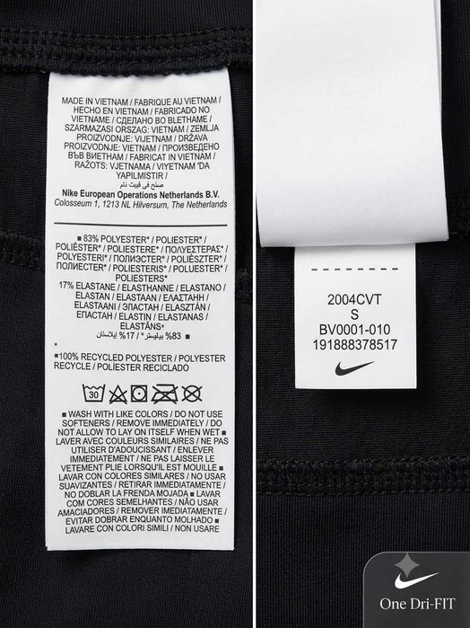 Nike One Dri-FIT 7/8 Crop Training Tights BV0001-010, размер S