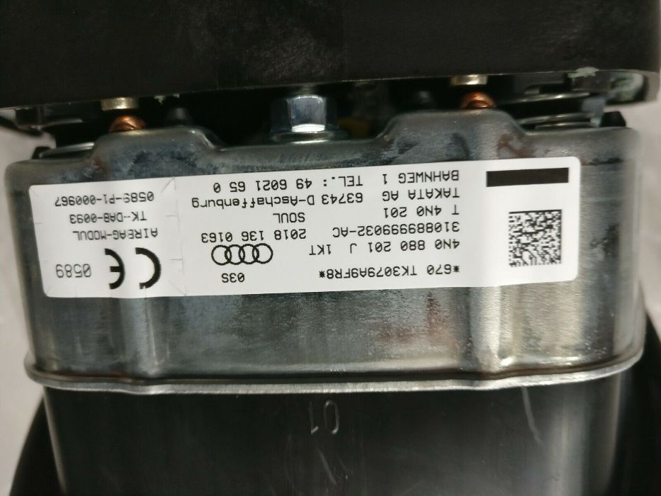 Airbag volan Audi A6 A7 C8 4K / A8 D5 4N0 2017- Piele Negru