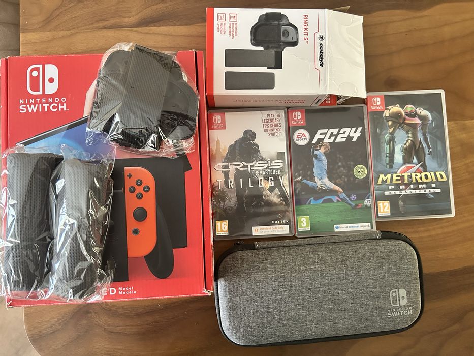 Nintendo Switch Oled+SD card 256 GB+калъф
