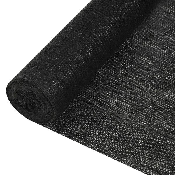 Plasă protecție intimitate, negru, 1,8x25 m, HDPE, 150 g/m²
