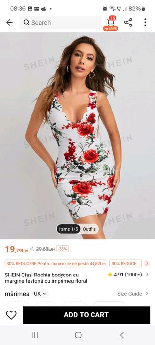 Rochite Noi Marca Shein