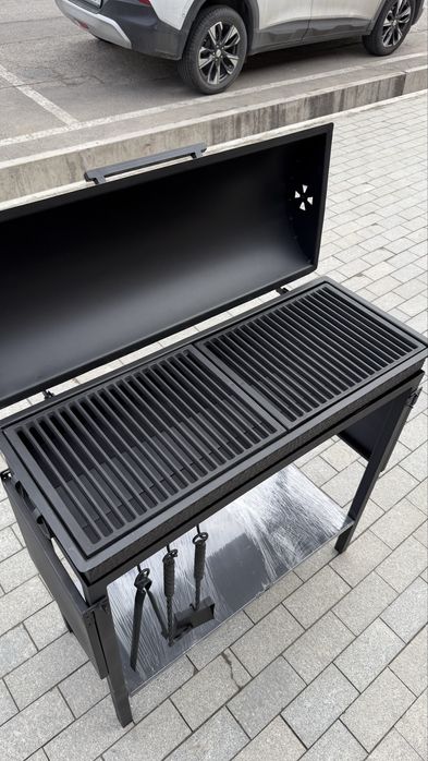 Мангал три в одном С чугунный Решетками