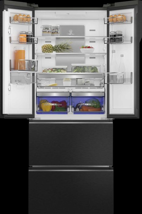 Нов side by side 76 см хладилник GRUNDIG Cool Plus, 481 л, В 192 см