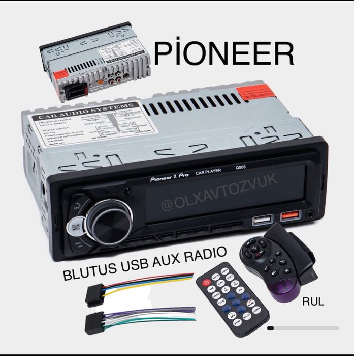 Pioneer mafon rul pulitli ovoz 63 ekrani xamilyon blutus fleshka usb