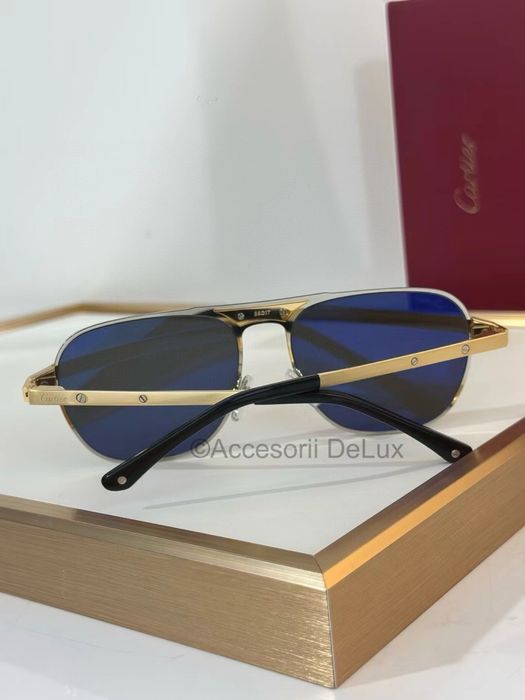 Ochelari de Soare Cartier Aviator CT0532S Full Box Santos De Cartier [Verificare Colet]