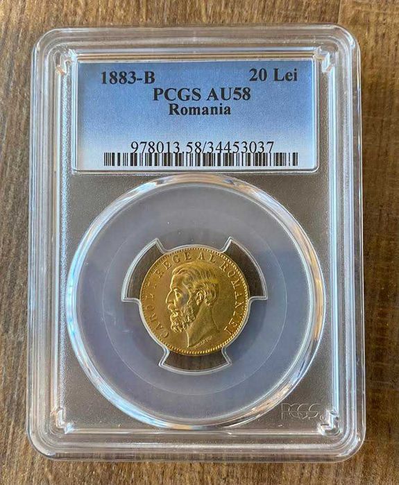 Lot doua monede AUR 20 lei 1883 si 20 lei 1890, Carol I, Romania