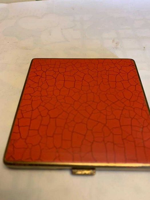 Красива стара червена пудриера - Царство България