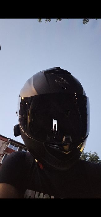 Casca moto scorpion exo 1400 air carbon marimea M + intercom ejeas v6