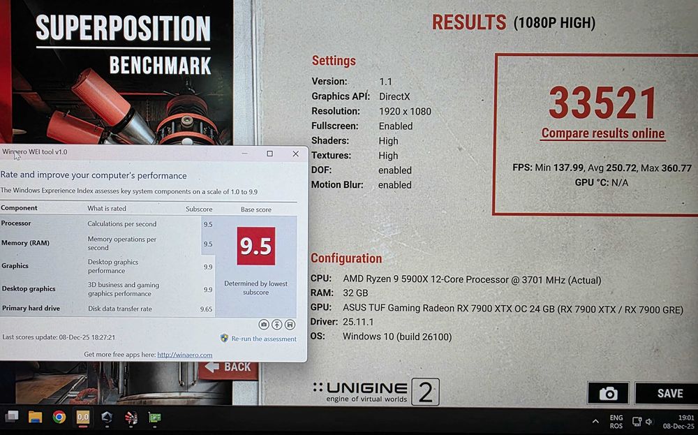 PC Gaming Ryzen 9 5900X, RX 7900 XTX OC 24GB, 32GB ram, SSD M.2 1TB