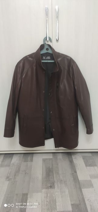 Куртка кожанная коричневая