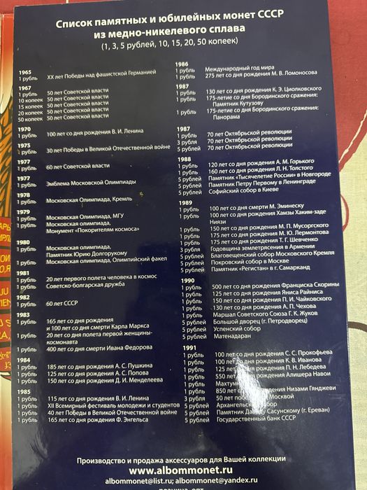 Монеты юбилейные