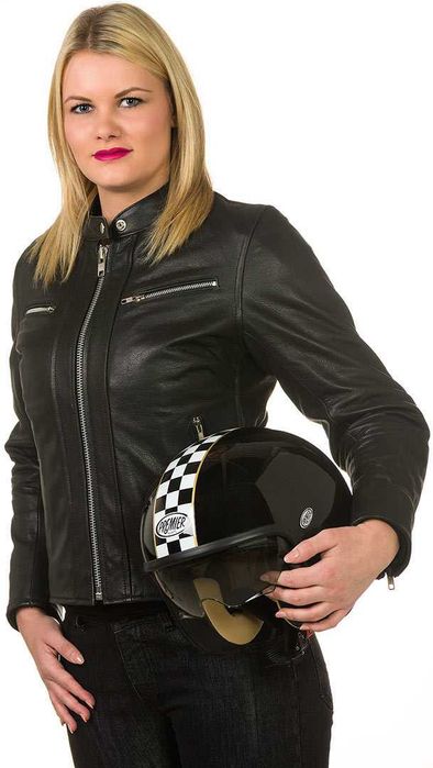 Geaca Moto DAMA GRAND CANYON Virgina negru - din piele