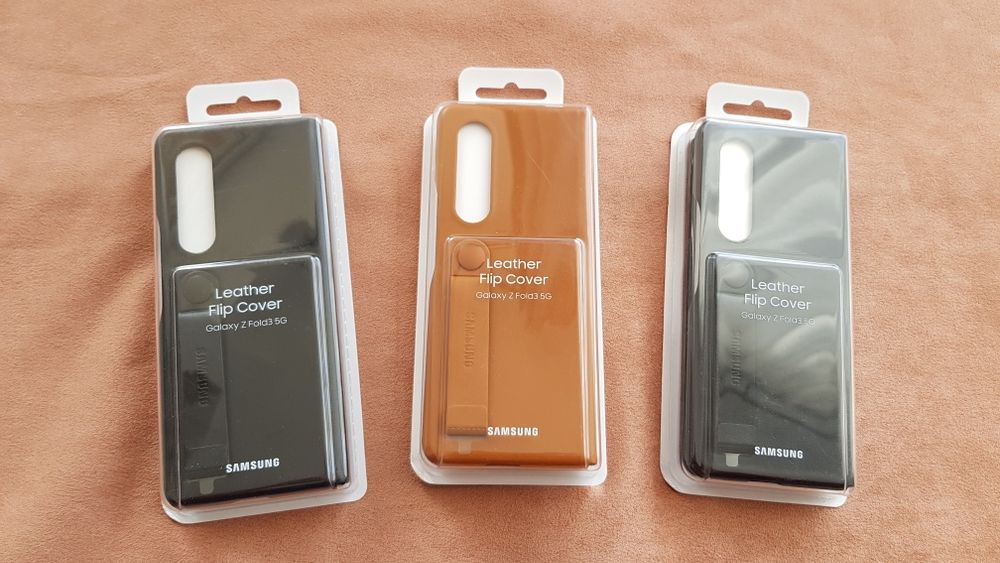Husa Originala Samsung Z Fold 3 flip cover piele! Leather