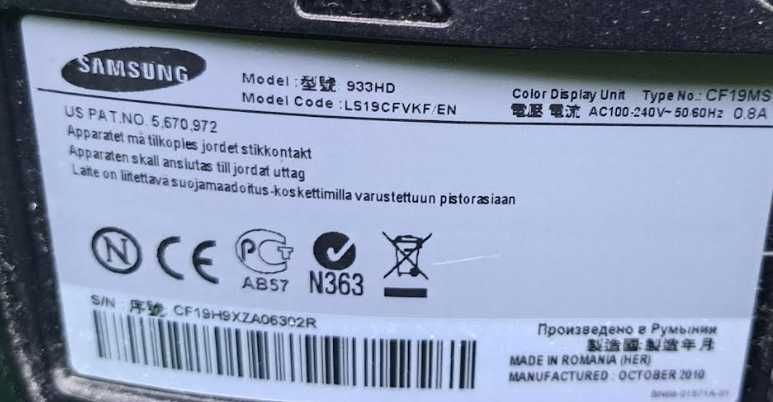 Телевизор/ Монитор Samsung 933HD LCD 19"