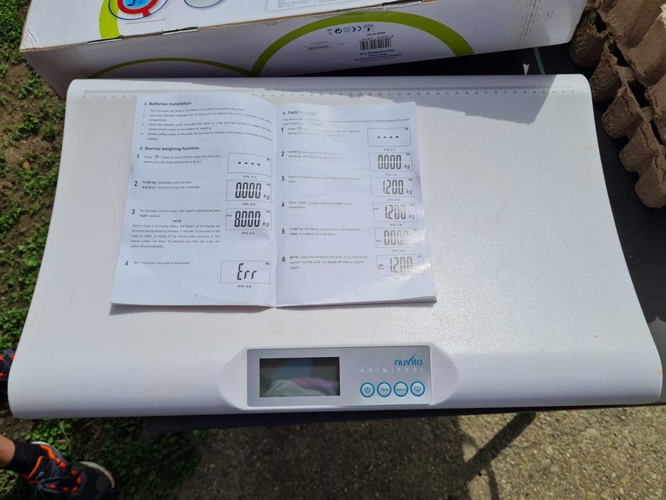 NOU Cantar electronic pentru bebelusi Nuvita Primipesi 1300, Alb