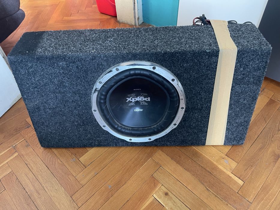 Бас каса с sony xplod 1300w и усилвател JBL GX-A604(4 канален)