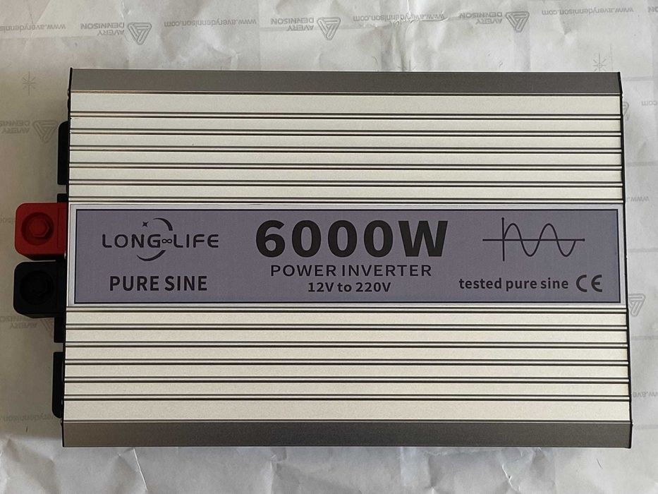 Invertor 12v/24v 6000w Auto/Rulota/Panouri fotovoltaice SInus Pur