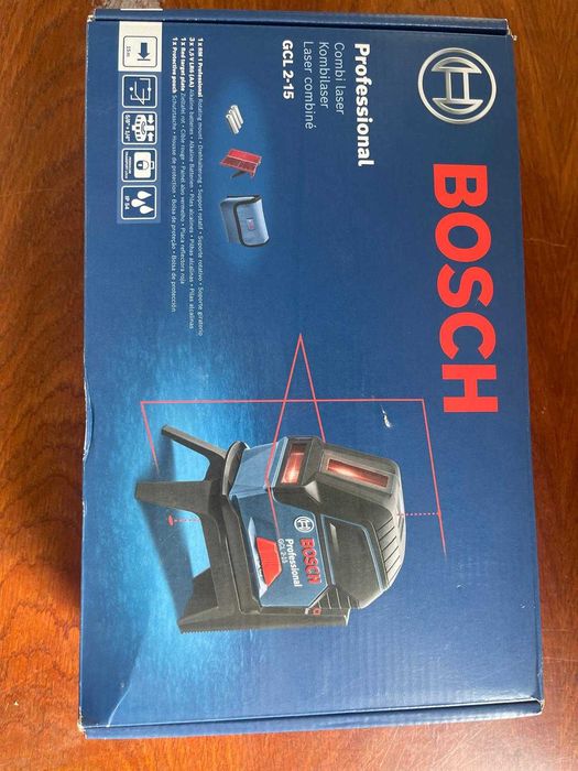 Nivela cu laser, cu linii in cruce, lumina rosie, Bosch Professional GCL 2-15, cu autonivelare, 15 m, cu suport si geanta