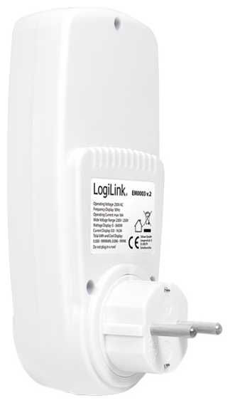 Ватметър  LogiLink, мониторинг на консумацията на енергия, Енергометър