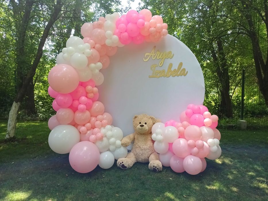 Arcada baloane aniversare Aranjamente baloane majorat/botez/zi nastere Decor baloane Panou foto Photocorner gender reveal