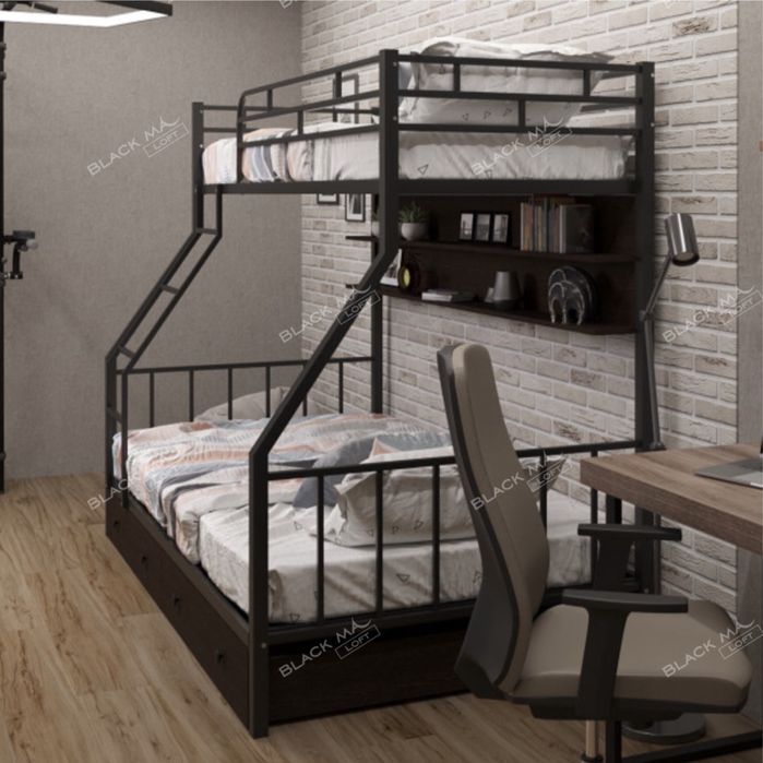 Двухъярусная Металл Кровать KOSMOS PRO | Loft krovat, metal kravat