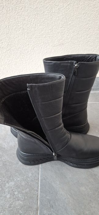 Cizme piele naturala 39 imblanite romanesti