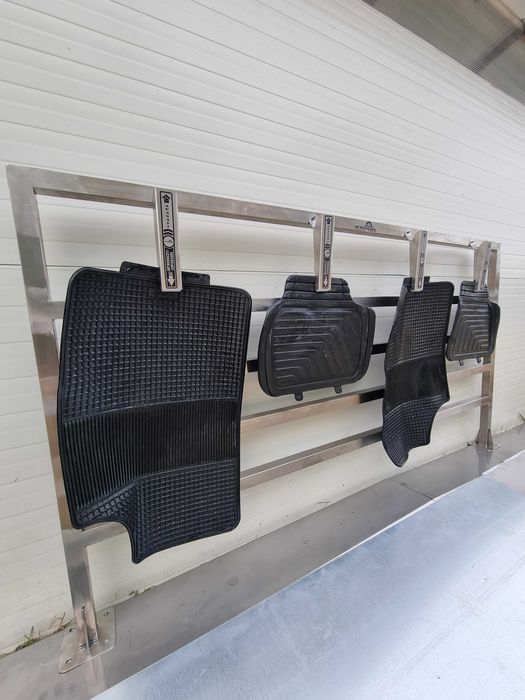 Suport inox Clesti INOX covorase auto spalatorie auto clasica self