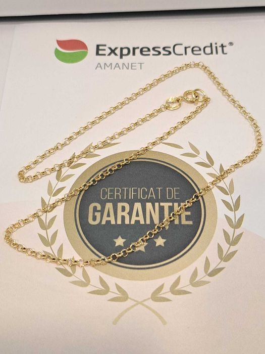 (AG41) Lant aur, 18K B5211 - Certificat de garantie!