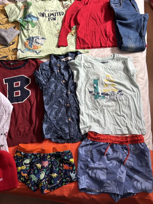 Lot haine baiat 5-8 ani Zara, H&M, Mango geaca, hanorace pulover lana tricouri pantaloni