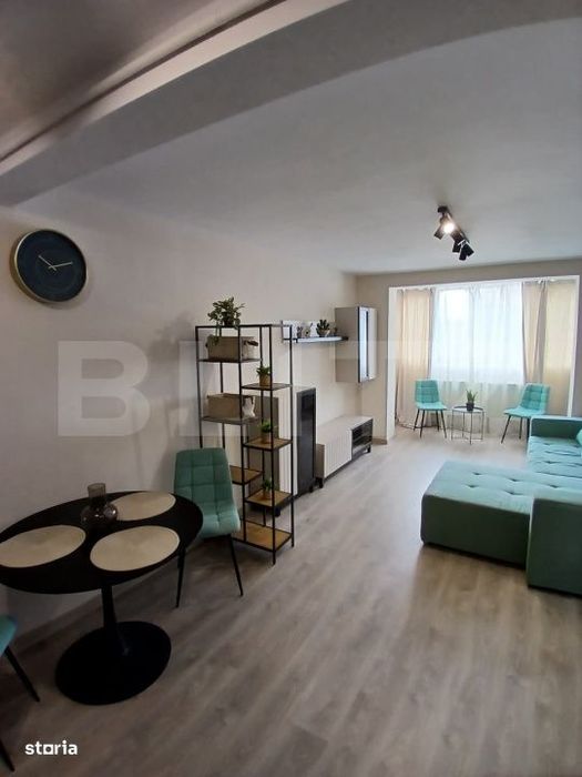 Apartament 2 camere open space, utilat si mobilat modern
