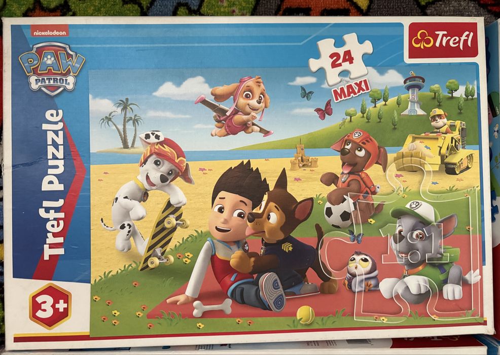 Puzzle Trefl 24 piese Maxi / 40 - 60 piese, Paw Patrol / Baby Shark / Maja / Peppa Pig / Mickey and Friends / Bluey / Maja / Lion King