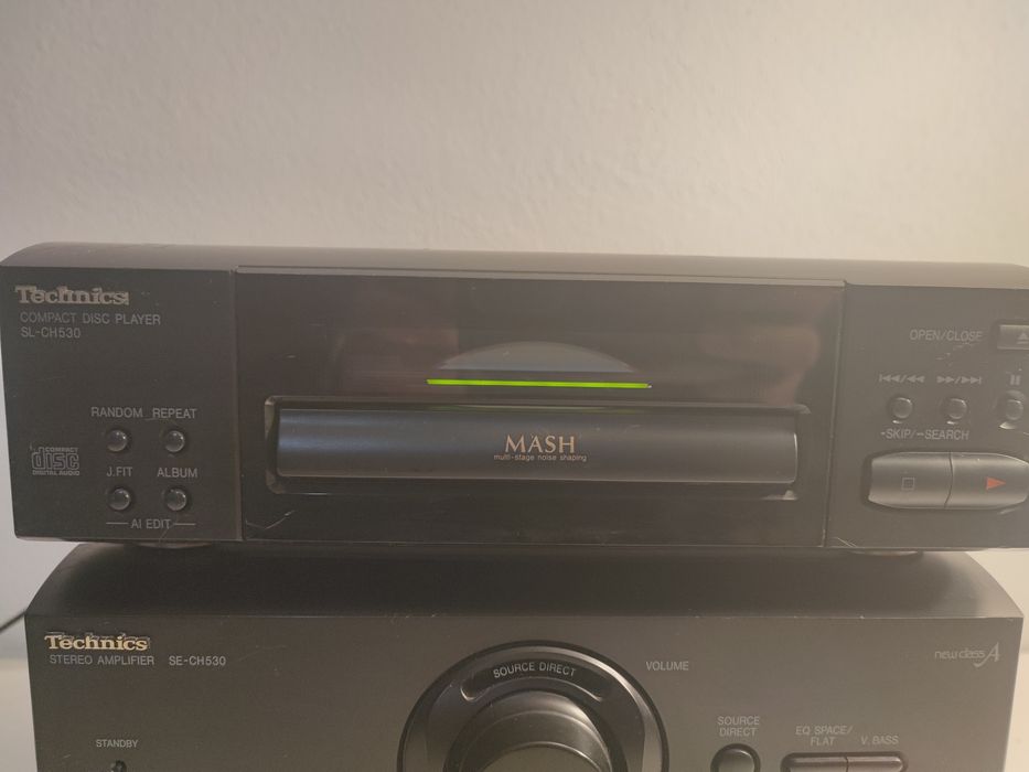 Mini sistem Technics amplificator SE CH 530, deck, tuner sound process