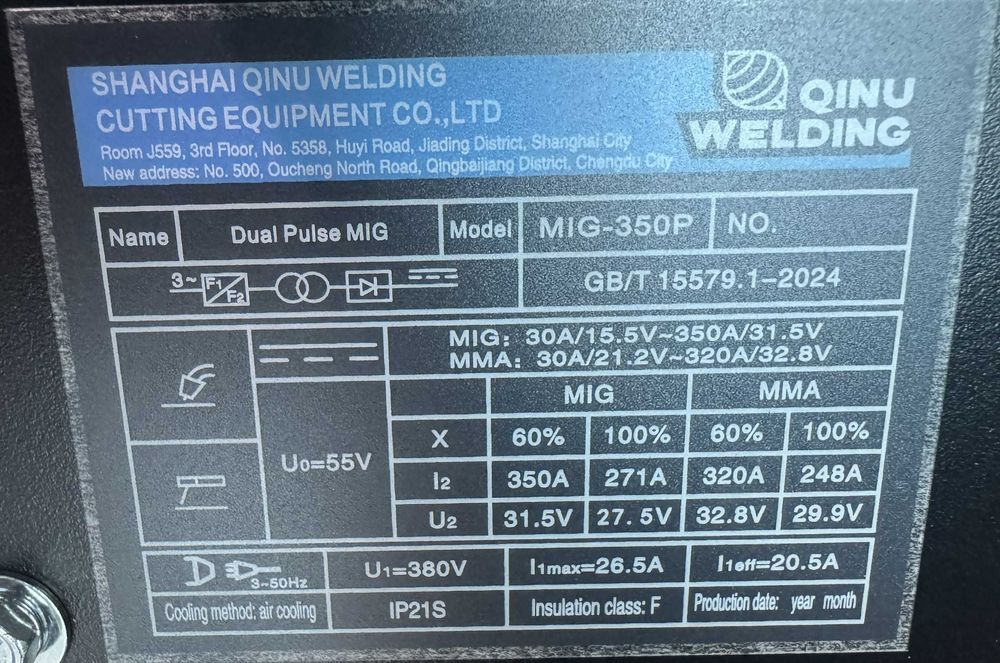Промышленный сварочный комплекс полуавтомат MIG-350P (MIG/MAG/MMA)