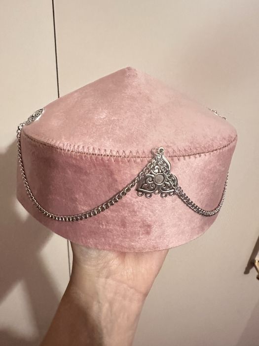 Тюбетейка для девочки розовая