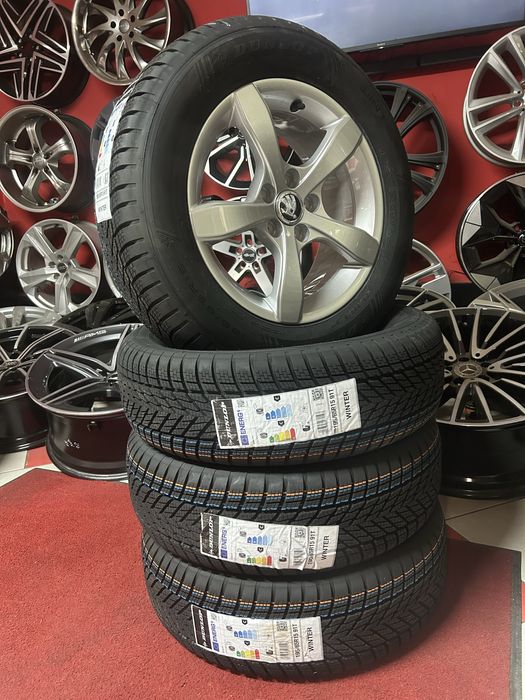 15 цола 5х100 Skoda Scala Fabia VW Polo Audi A1 Зимни Гуми 195/65/15