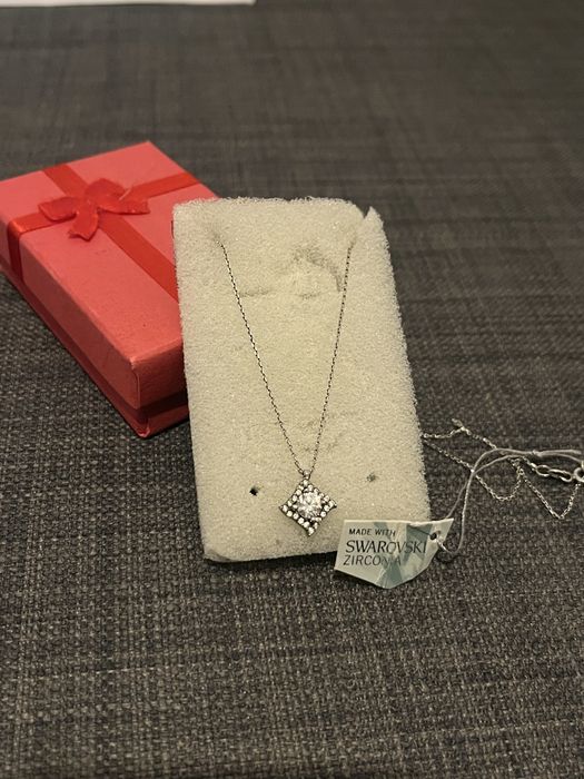 Colier Argint 925 cu Pandantiv Swarovski Zirconia, cutie originală