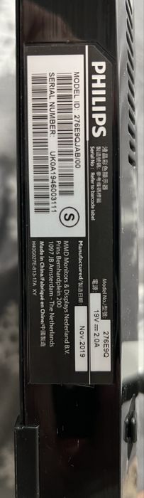 Monitor LED IPS Philips 27", Full HD, HDMI, Negru, 276E9Q