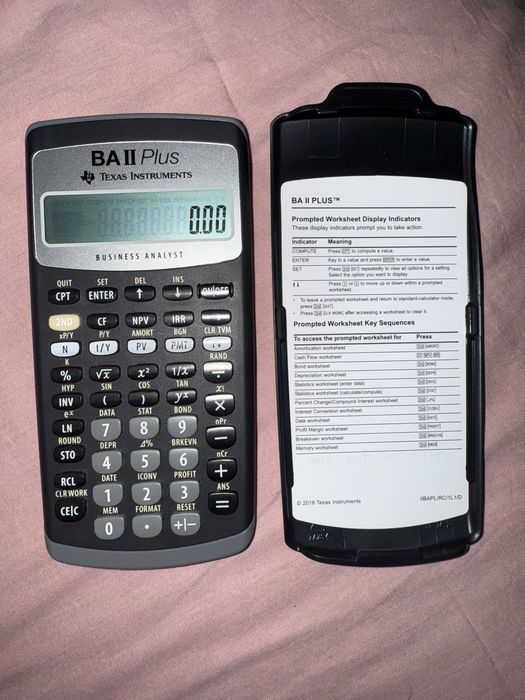 Калькулятор финансовый Texas Instruments Ba II plus