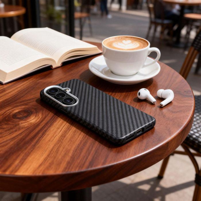 Tech-protect ion carbon magsafe за samsung galaxy s26 - black/silver