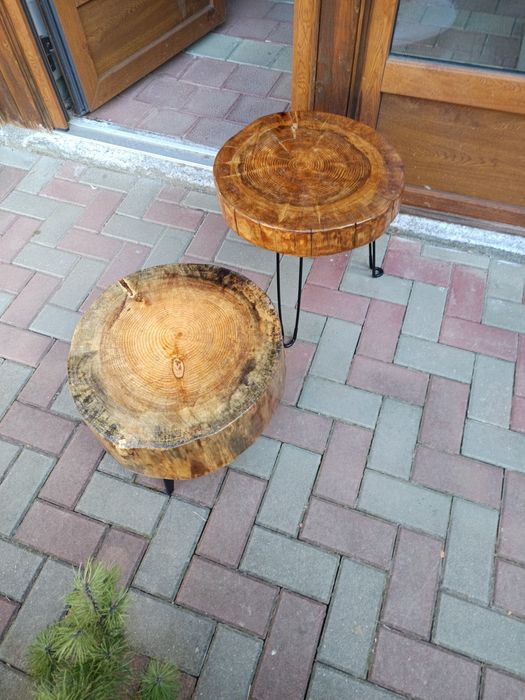 Masa cafea trunchi larice