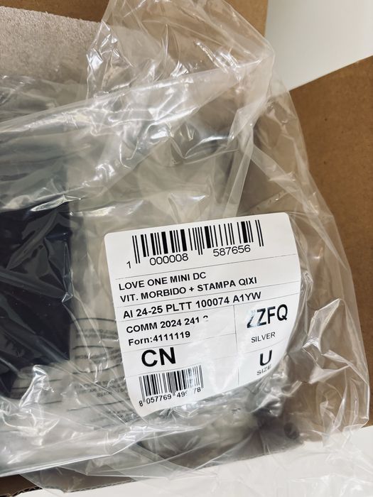 Дамска чанта Pinko Love One Mini Silver