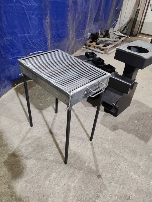 DOAR 249 RON!!! Grătar 60x40 cm,cu grill de 8 mm (bbq, cărbune, lemn