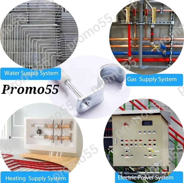 Професионални Кръгли Стоманени Пирони със Скоби за Тръби и Кабели